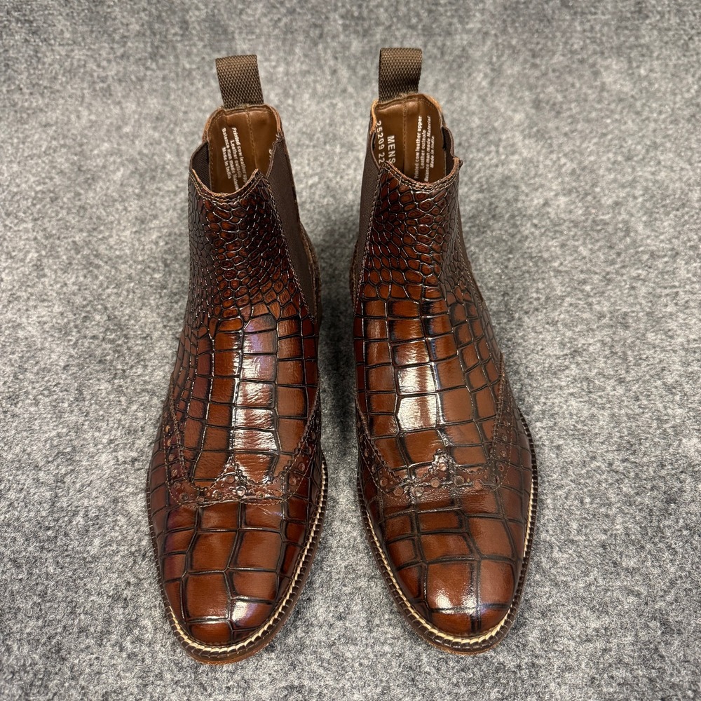 Stacy Adams Frontera Brown Leather Rockabilly Wingtip Chelsea Boots Mens 9M